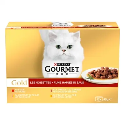 Gourmet Gold Kattenvoer 12-Pack Rundvlees