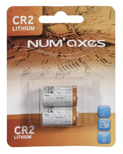 Numaxes lithium batterij CR2 3V – 2 stuks, voor Canicalm en Canifugue