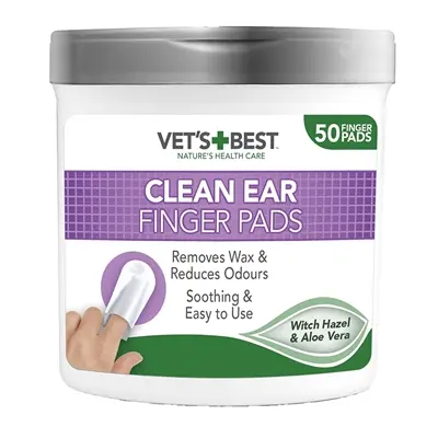 Vet's Best Clean Ear finger pads 50 stuks – oorreiniging hond