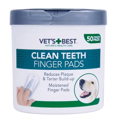 Vet’s Best Clean Teeth finger pads 50 stuks – gebitsreiniging hond