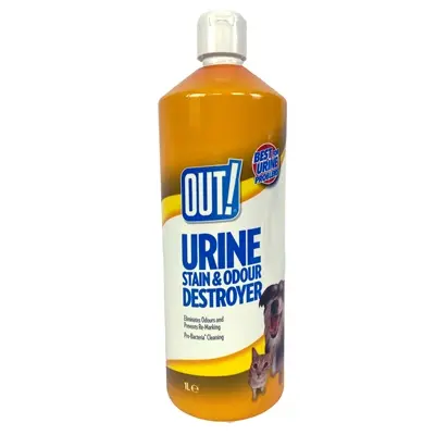 Out! Urine Destroyer 1 liter – vlekken- en geurverwijderaar voor urine