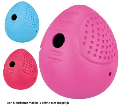 Trixie snack tuimel-ei natuurrubber 8 cm – 3 stuks assorti