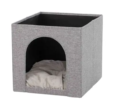 Trixie kattenmand iglo Ella grijs 37 x 33 x 33 cm – opvouwbaar, vilt