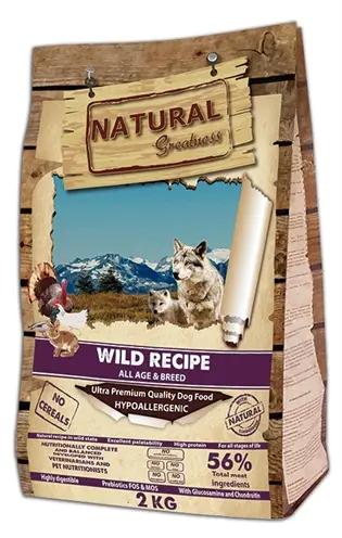 Natural Greatness hondenvoer Wild Recipe eend en konijn 2 kg