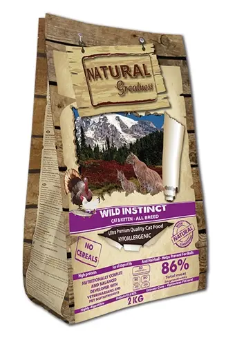 Natural Greatness kattenvoer Wild Instinct 2 kg – graanvrij, hypoallergeen