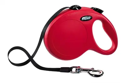 Flexi rollijn Classic band rood L 5 m – voor honden tot 50 kg
