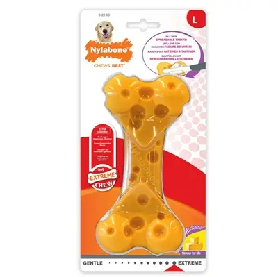 Nylabone Dura Chew Cheese Bone kauwspeeltje kaassmaak – tot 23 kg