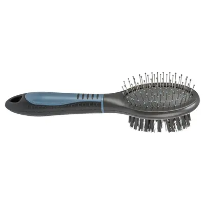 Trixie hondenborstel dubbelzijdig 6 x 23 cm – metalen pennen en nylon - Afbeelding 2