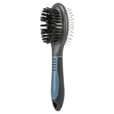 Trixie hondenborstel dubbelzijdig 6 x 23 cm – metalen pennen en nylon - Afbeelding 3