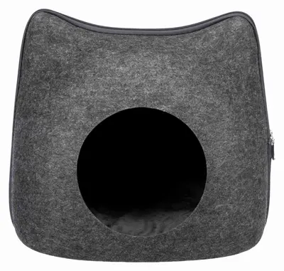 Trixie kattenmand Relax iglo kattenkop vilt grijs 38 x 37 x 35 cm