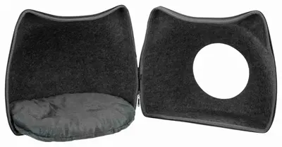 Trixie kattenmand Relax iglo kattenkop vilt grijs 38 x 37 x 35 cm - Afbeelding 2