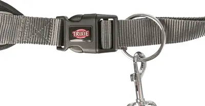 Trixie jogginglijn met buikriem grijs 75-120 cm – met schokdemper - Afbeelding 4