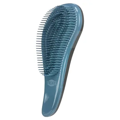 Trixie zachte borstel blauw 19 cm – kunststof, voor dekhaar en onderwol