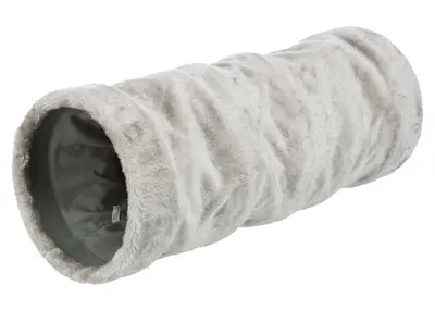 Trixie speeltunnel pluche grijs 60 x 22 cm – met ritselfolie