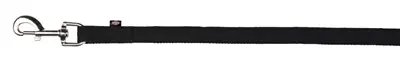 Trixie sleeplijn singelband zwart 10 m x 20 mm – gevoerde handgreep