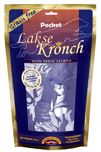 Kronch zalmsnacks Pockets 175 g – 76% zalm voor honden