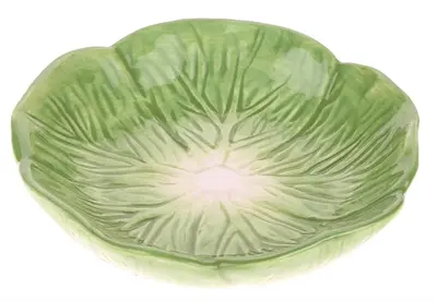 Happy Pet voerbak Green Leaf groen blad 11 x 11 x 2 cm – keramiek