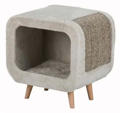 Trixie kattenhuis Alicia relax lichtgrijs 48 x 48 x 38 cm – met krabvlak
