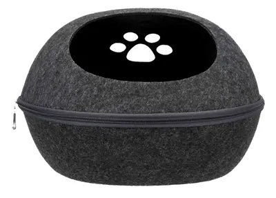 Trixie Relax iglo kattenmand Liva antraciet 40 x 24 x 47 cm – vilt - Afbeelding 4