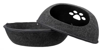 Trixie Relax iglo kattenmand Liva antraciet 40 x 24 x 47 cm – vilt - Afbeelding 7
