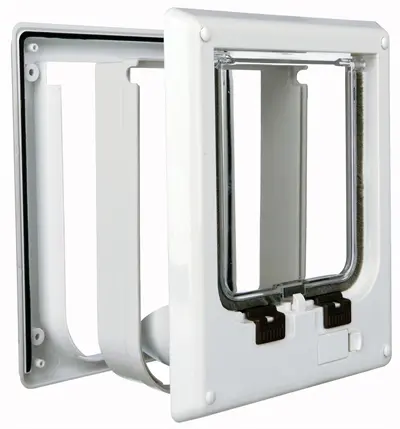 Trixie kattenluik elektromagnetisch wit 21 x 24 cm – geluidsarm