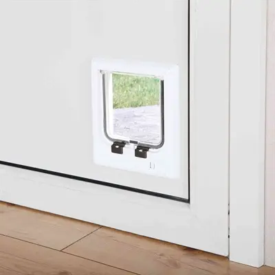 Trixie kattenluik elektromagnetisch wit 21 x 24 cm – geluidsarm - Afbeelding 4