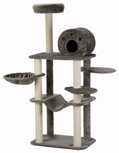 Trixie krabpaal Fabiola grijs 165 cm – met afneembare relax-mand