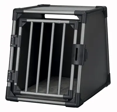 Trixie aluminium vervoersbox grafiet M 74 x 55 x 61 cm – voor in de auto
