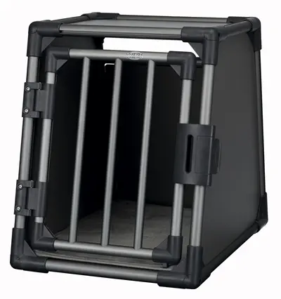 Trixie aluminium vervoersbox grafiet S 48 x 56 x 61 cm – voor in de auto