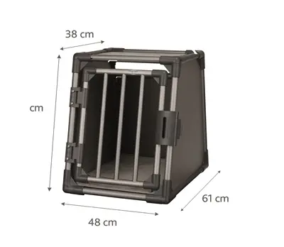 Trixie aluminium vervoersbox grafiet S 48 x 56 x 61 cm – voor in de auto - Afbeelding 5