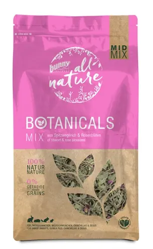 Bunny Nature Botanicals Midi Mix smalle weegbree en rozenbloesem 120 g