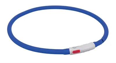 Trixie lichtgevende halsband USB Flash Light royal blauw 70 x 1 cm