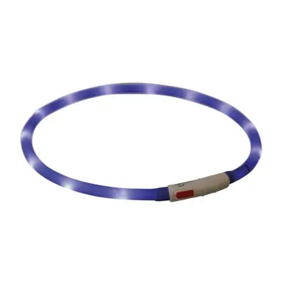 Trixie lichtgevende halsband USB Flash Light royal blauw 70 x 1 cm - Afbeelding 4