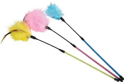 Zolux kattenhengel veer assorti 7 x 7 x 53,5 cm – met belletje - Afbeelding 4