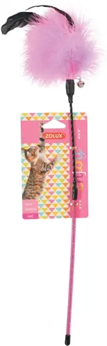 Zolux kattenhengel veer assorti 7 x 7 x 53,5 cm – met belletje - Afbeelding 7