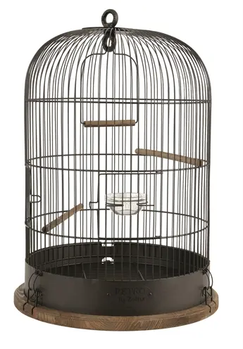 Zolux vogelkooi Retro Lisette 38 x 38 x 55 cm – industrieel, ronde vorm