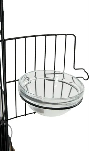 Zolux vogelkooi Retro Lisette 38 x 38 x 55 cm – industrieel, ronde vorm - Afbeelding 5