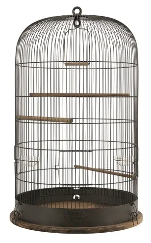 Zolux vogelkooi Retro Marthe 48 x 48 x 74 cm – industrieel, hoge ronde vorm