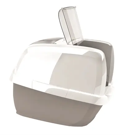 Imac kattenbak Maddy taupe 62 x 49,5 x 47,5 cm – met kap en koolfilter - Afbeelding 4