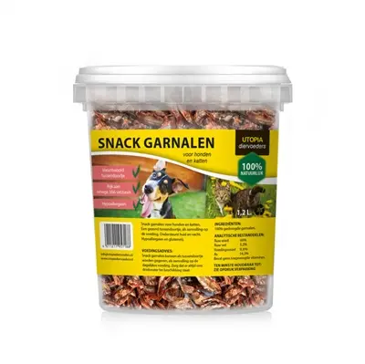 Gedroogde Snack Garnalen Utopia 1.2 Ltr Hypoallergeen