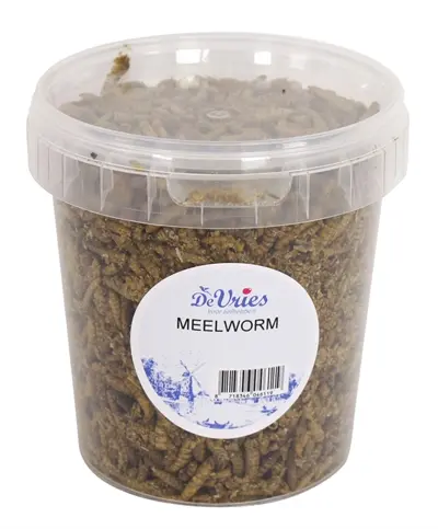 De Vries Black Soldier Fly meelwormen 120 g (870 ml) – gedroogd
