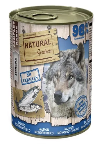 Natural Greatness Monoprotein hondenvoer zalm 400 g – hypoallergeen