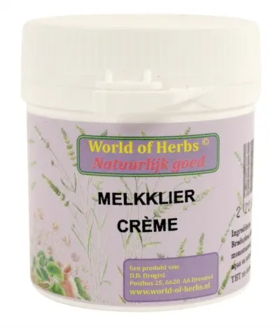 World of Herbs fytotherapie melkklier crème 50 g – kruiden