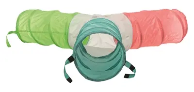 Trixie speeltunnel konijn 3-weg 47 cm – vormvast, assorti kleur