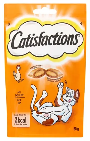 Catisfactions kattensnack kip 60 g – krokant met zachte vulling