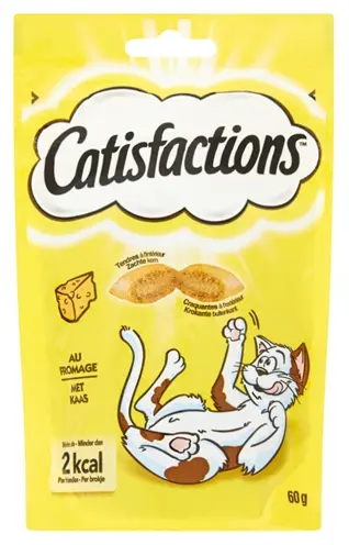 Catisfactions kattensnack kaas 60 g – krokant met zachte vulling