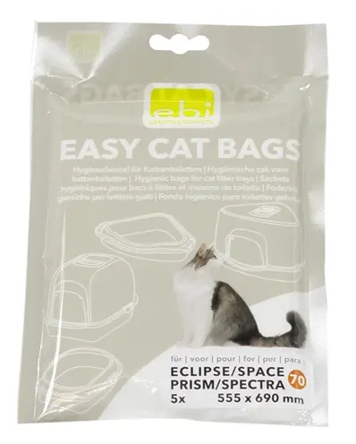 Ebi Easy-Cat kattenbakzakken Jumbo U-vorm 60 cm – 5 stuks