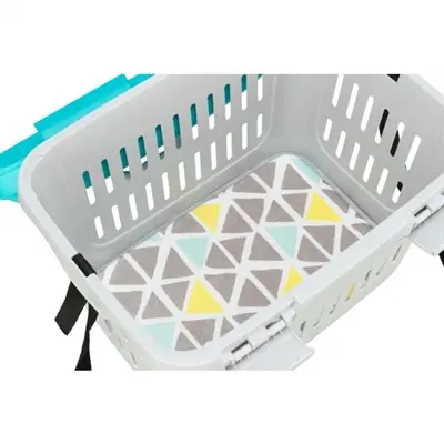 Trixie vervoersbox Midi-Capri lichtgrijs/turquoise 44 x 32 x 33 cm - Afbeelding 3