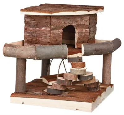 Trixie Natural Living knaagdierhuis Ida 19 x 19 x 20 cm – met schommel