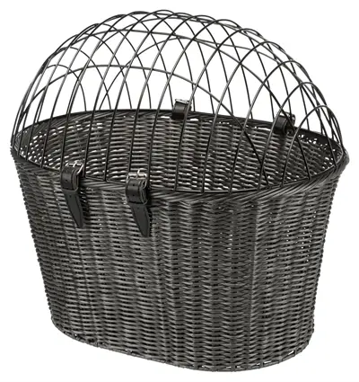 Trixie stuur fietsmand met draadkap antraciet 44 x 34 x 41 cm